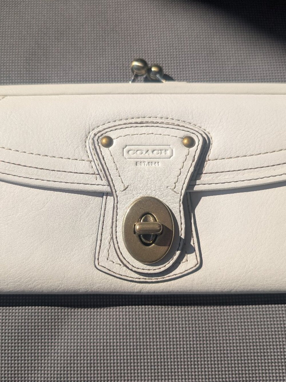 Coach Legacy Wallet with Flap & Turnlock - Off-White Leather